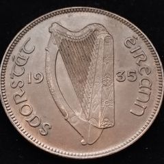 [#2641] - Ireland 1935 | Irish 1d | Irish One Penny  | KM.3 | High Grade