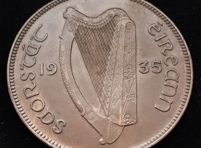 [#2641] - Ireland 1935 | Irish 1d | Irish One Penny  | KM.3 | High Grade