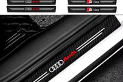 4Pcs Car Door Sill Protector Welcome Pedal Decoration Leather Stickers For Audi SLINE A3 8P S3 A4 B6 B7 A6 C5 C7 A5 Q3 Q5 Q7 S4