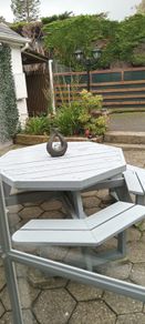 Large Solid Wood Octagonal Table