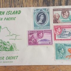 Pitcairn Islands souvenir cachet of stamps, D18 post 3e