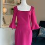 Brand-new Fuchsia Pink Pencil Dress with Bell sleeves from The Pretty Dress Company Image 6