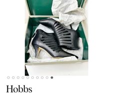 Hobbs Black Jett Heels size 5 EU 38 as New