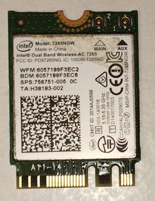 Free Post - Dual Band Wireless-ac 7265 (7265ngw) M2 Wifi Card