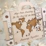 Wooden Wedding Card in the shape of a travel suitcase, Inner envelope for monetary wedding gifts Image 3
