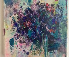 Framed Original Painting Contemporary Art Floral Art   Irish Art Gift