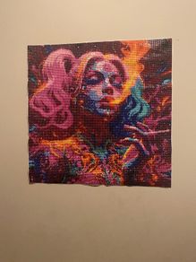 Harley Quinn smoking gem art