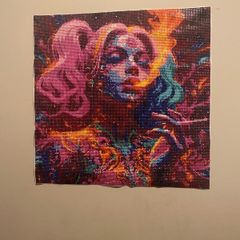 Harley Quinn smoking gem art