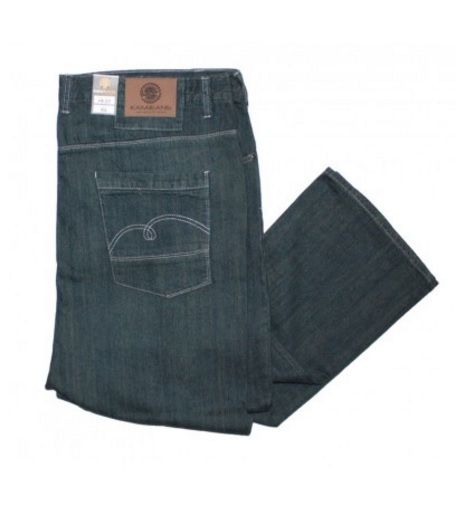 KAM Jeanswear "Stark" Mid Blue Distressed Relaxed Fit Jeans - Size 46R - (Brand New & Tagged)