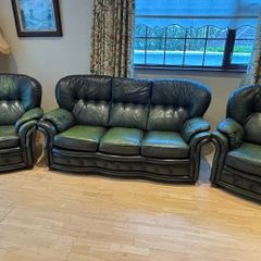 3 seater Leather Couch and 2 Leather Armchairs