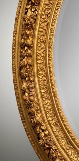 Magnificent French Rococo Style Large Oval Mirror