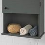 Modern Wall Cabinet with Adjustable Shelf  Grey, Black or White 76cm Tall Image 2