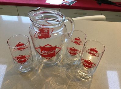 Coca Cola Glass Jug set