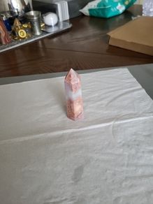 Agate obelisk pink colour