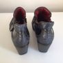 Jose Saenz Ladies Navy Blue Leather bootie wedge size 5 Eu 38 Image 5