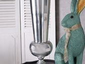 Xl Silver Cup Vase Decorative Cup Floor Vase Metal Vase Flower Vase 62cm
