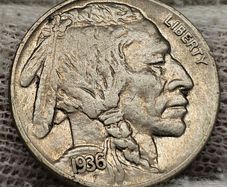 USA United States 1936 Indian Head Buffalo Nickel 5 Cent Very Nice Grade