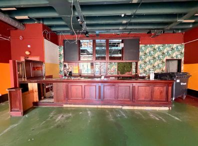 hardwood bar
