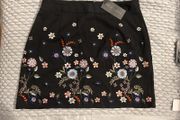 Black Emroidered skirt BNWT