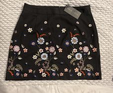 Black Emroidered skirt BNWT