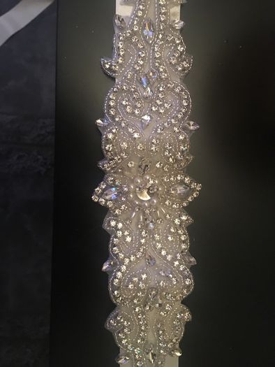 Bride's Crystal and Pearl Sash