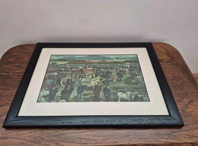 Title: Framed Vintage Dundalk Fair Green Historical Print 16" x 12"
