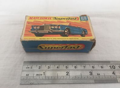 Matchbox Superfast. No. 69. Rolls Royce silver shadow box.