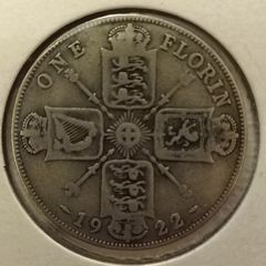 English 2 Shilling Coin 1922