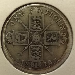 English 2 Shilling Coin 1922