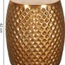 Gold Hammered Aluminium Side Table Round Accent Table, Coffee Table & Storage Stool for Living Room Image 2