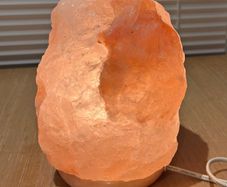 Large Himalayan Salt Lamp on a Marble Base