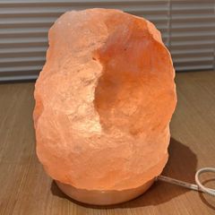 Large Himalayan Salt Lamp on a Marble Base