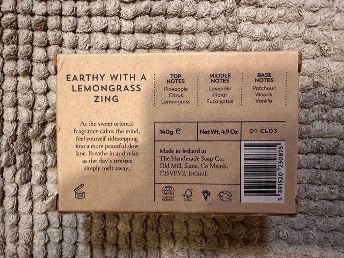 THE HAND MADE SOAP COMPANY - Handmade Soap - Lemongrass and Cedarwood