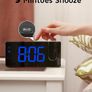 Projection Alarm Clocks Bedside, Digital Clock with 180 Projector, 3-Level Brightness Dimmer, LED Display, USB Charger, Progressive Volume, 9mins Snooze, Digital Alarm Clock for Bedroom Image 6
