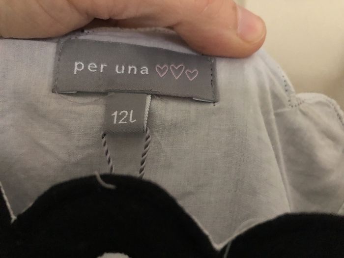 Black & white 100% linen Dress
