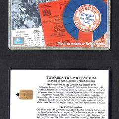2000 Gibraltar 25 unitThe Evacuation & Referendum (Gemplus - GEM5 (Red)) Phonecard