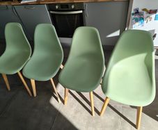 Pale Green Moulded Dining Chair