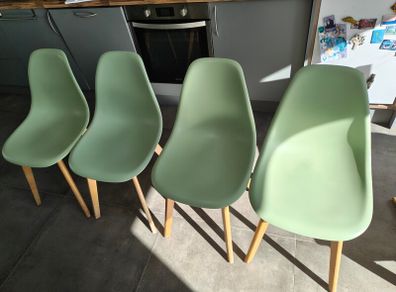 Pale Green Moulded Dining Chair