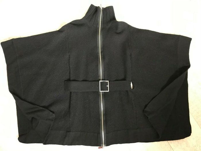 KAREN MILLEN Black Cardigan For Everyday Wear 100% Wool Size 1 UK 8-10