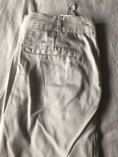White Capri Trousers Slim leg