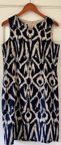 Navy & Linen Coloured Dress by Anne Klein
