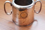 "Grand Central Restaurant"  silver plated two handled sugar bowl  rare made in Sheffield