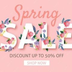 Spring Half Price Sale - 50 % Off - Limited Time Only