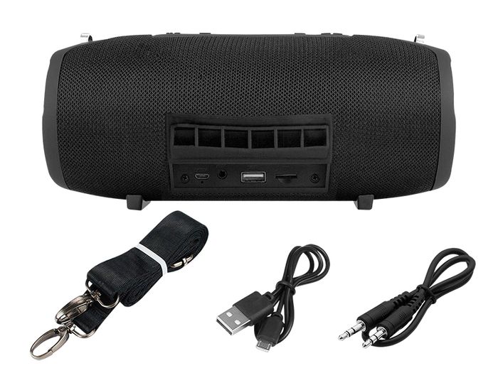 New 2x 6W Bluetooth Portable Audio Speaker Radio FM SD Slot AUX Boombox #1187