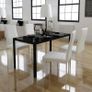 5 Piece Dining Table Set Black and White Image 8