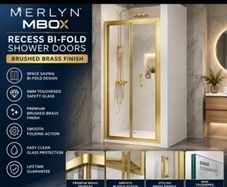 Merlyn mbox resses bifold shower doors brushed brass see below for prices
