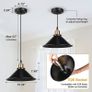 2 Pack Vintage Industrial Black Pendant Light for Kitchen Island, Retro Chandeliers Fixtures E26 E27 Base, Hanging Ceiling Light Lamp Fixture, Bar Lights Hanging Image 3