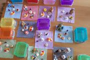 Teddy bear picnic miniature playset