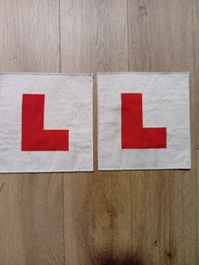 Motorcycle Standard Size Learning Fabric Pair of  Learning Plates