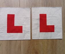 Motorcycle Standard Size Learning Fabric Pair of  Learning Plates